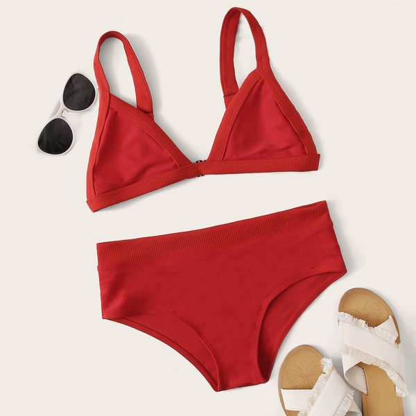 

Triangle Bikini Swimsuit, Red