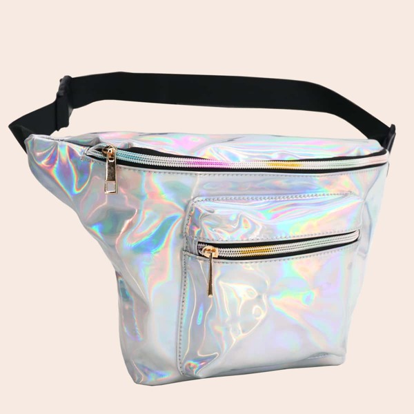 

Карманный фронт Голографический Fanny Pack, Серебряные
