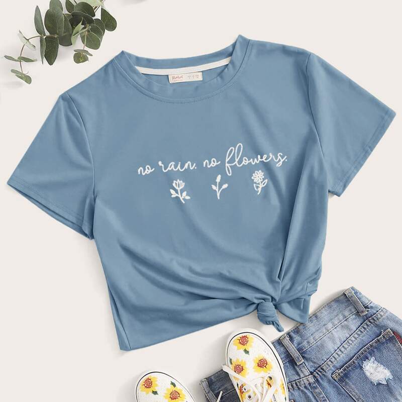 

Slogan Graphic Tee, Blue