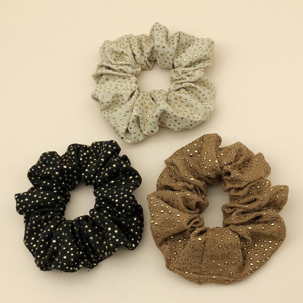 

3pcs Bronzing Scrunchie, Multicolor