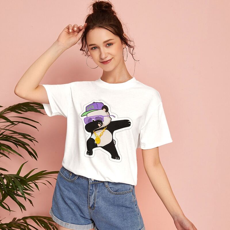 

Cartoon Graphic Tee, White