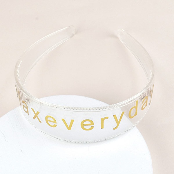 

Letter Graphic Clear Hair Hoop