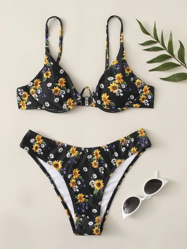 sunflower push up bikini