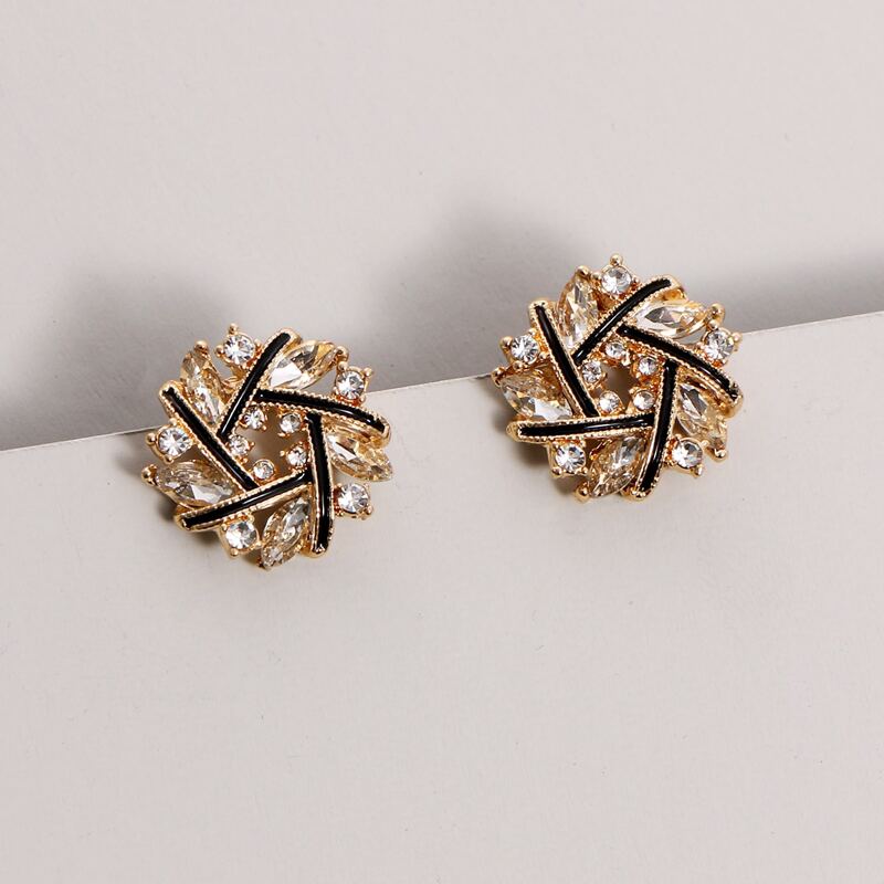 

Rhinestone Stud Earrings, Multicolor