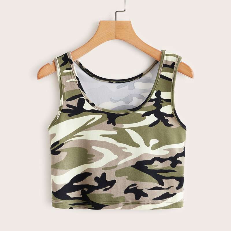

Camo Crop Tank, Multicolor