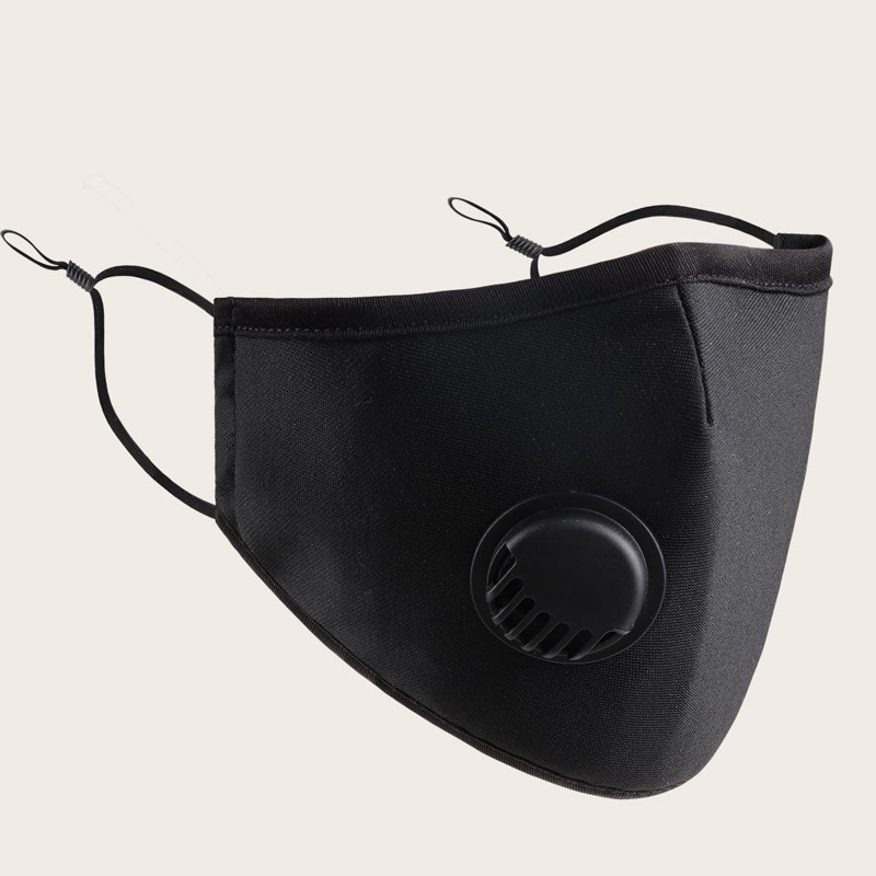 

Face Mask With Breathing Valve, Black