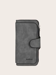 Monedero minimalista con cremallera - Gris - Ver 1