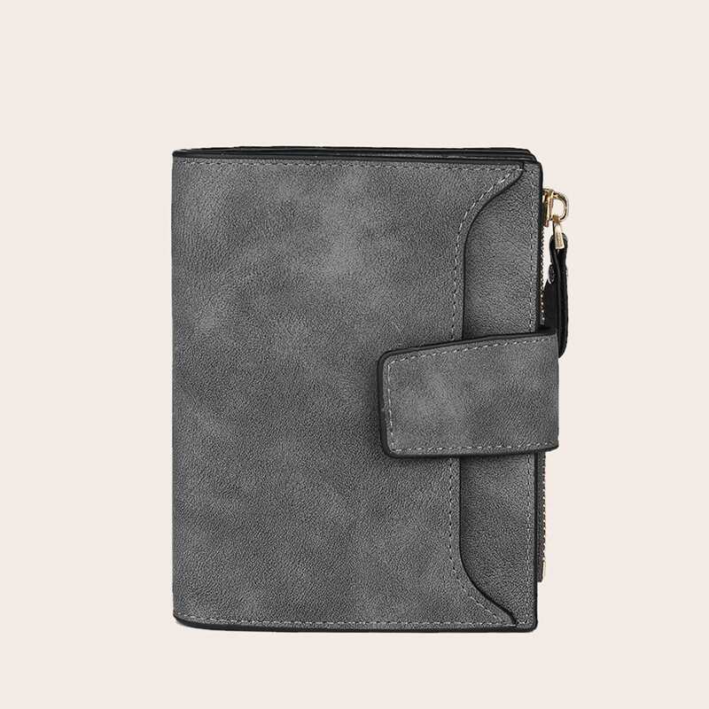 

Minimalist Zipper Purse, Grey