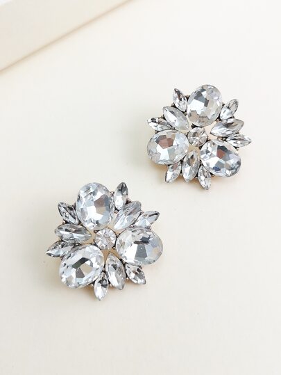 juran اقراط مسماري منقوش بحجر كريم