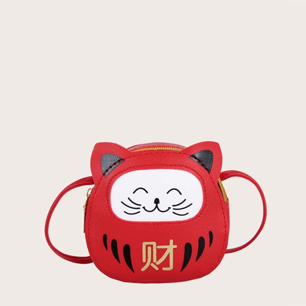 

Girls Cartoon Cat Design Crossbody Bag