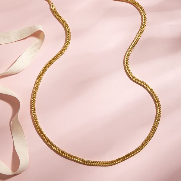 

Men Simple Chain Necklace, Gold