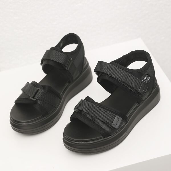 

Open Toe Wide Fit Sandals, Black