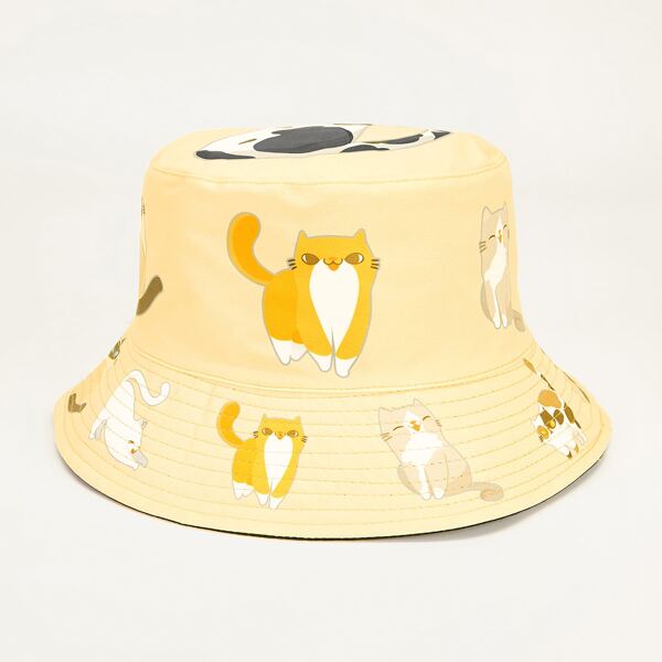 

Шляпа с узором кота, Жёлтые