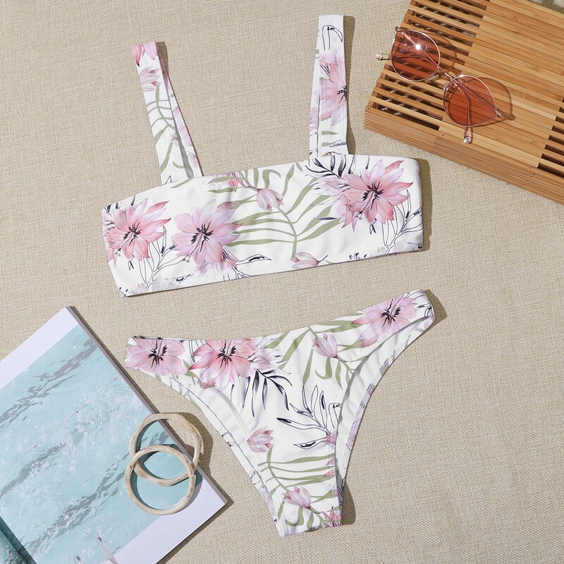 

Floral Cheeky Bikini Swimsuit, Multicolor