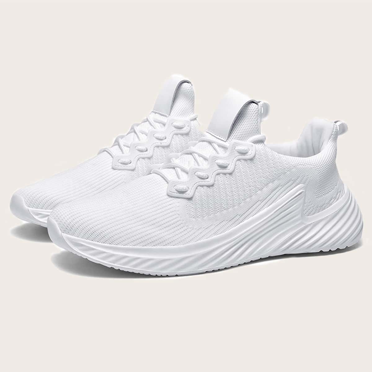 

Guys Minimalist Lace-up Front Sneakers, White