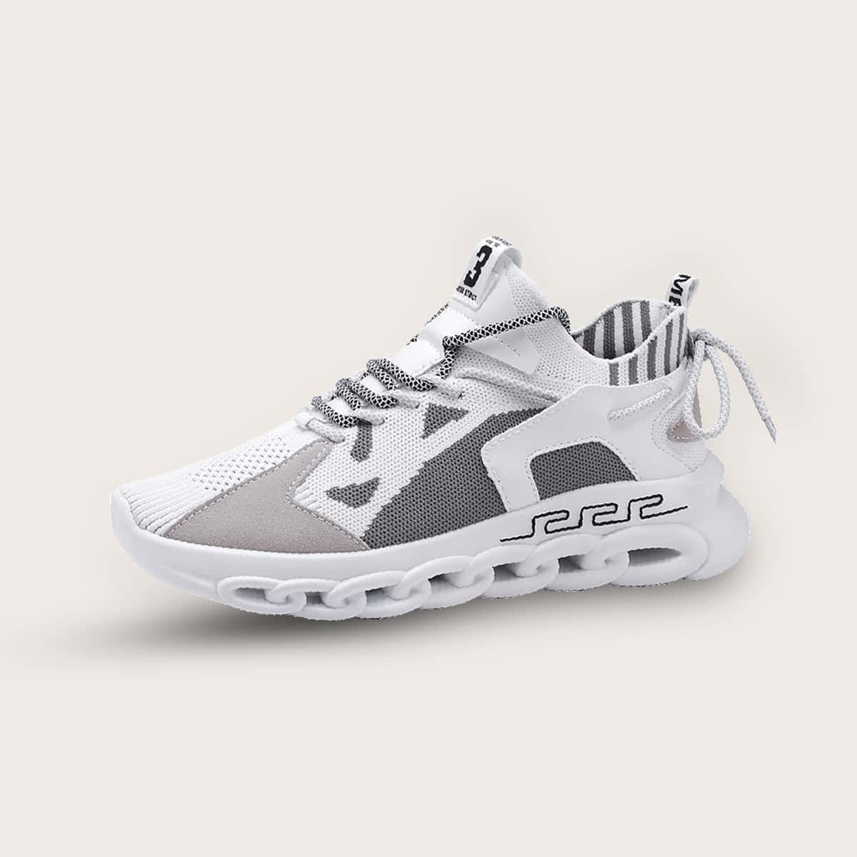 

Guys Tie Back Knit Sneakers, Multicolor
