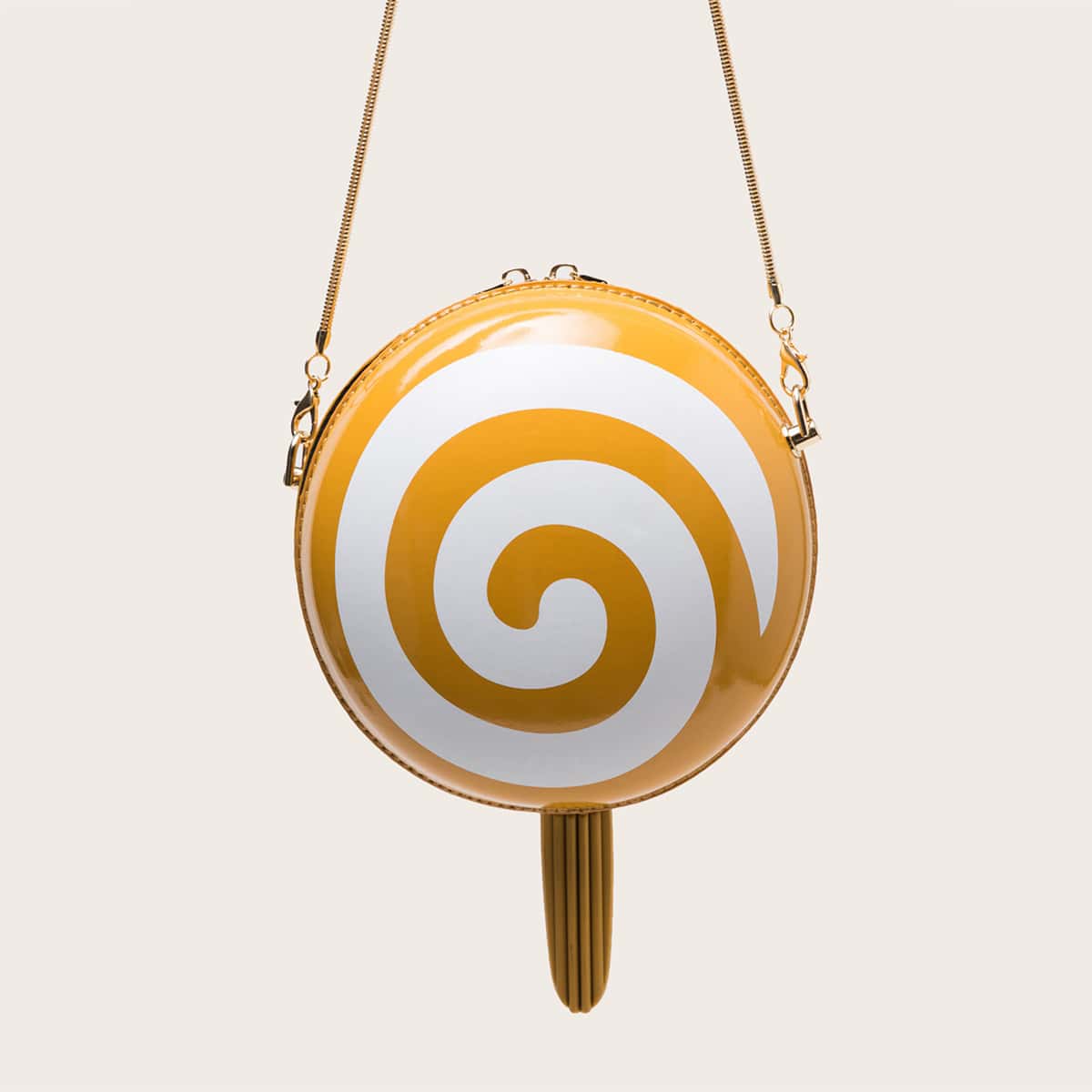 

Lollipop Shaped Chain Crossbody Bag, Yellow