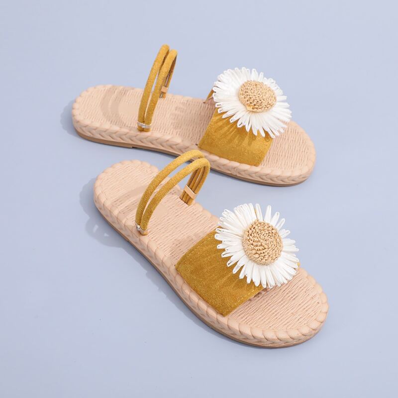 

Floral Appliques Sliders, Yellow