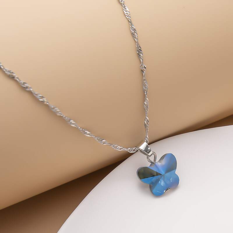 

Butterfly Charm Necklace, Multicolor