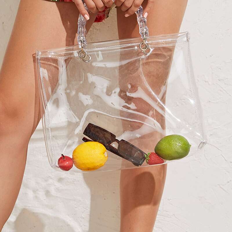

Clear Satchel Bag With Double Handle