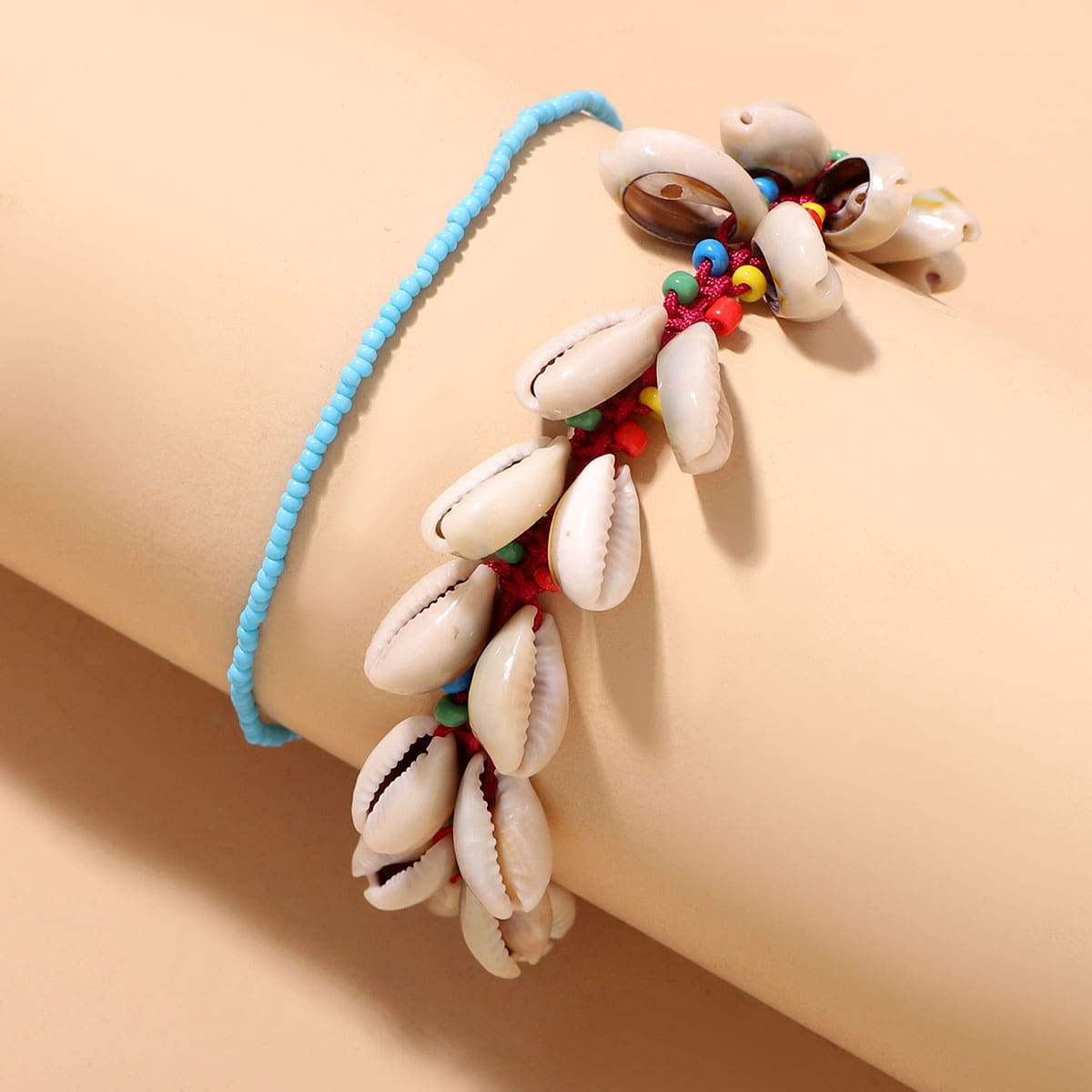 

2pcs Shell Charm Bracelet, Multicolor