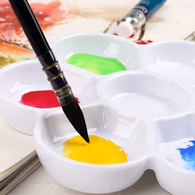 

1pc Flower Shaped Art Paint Palette, White