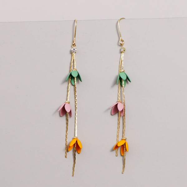 

Floral Charm Drop Earrings, Multicolor