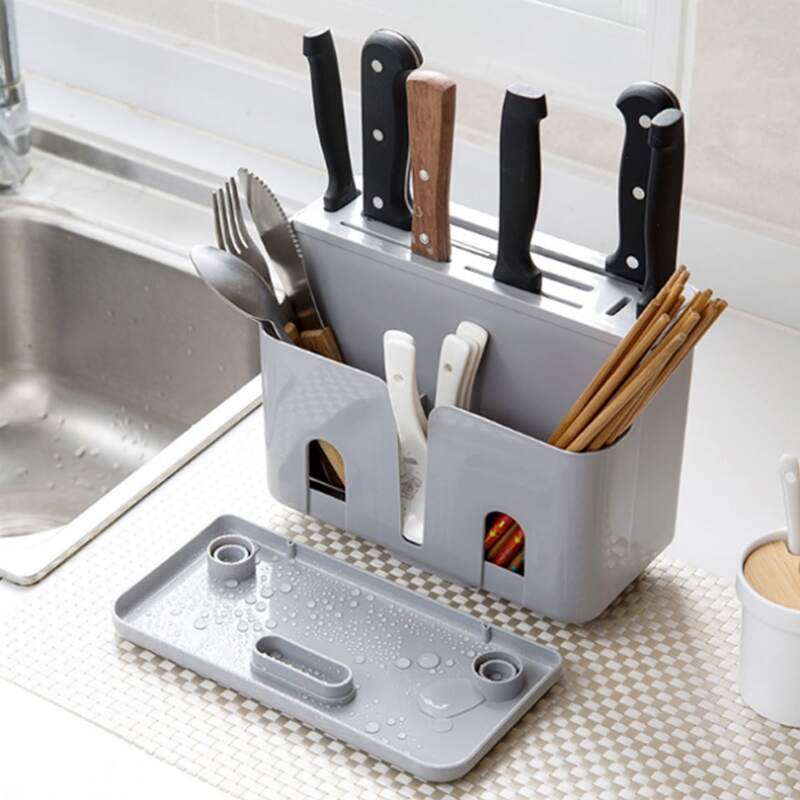 

1pc Multifunctional Kitchen Cutlery Storage Box, Multicolor