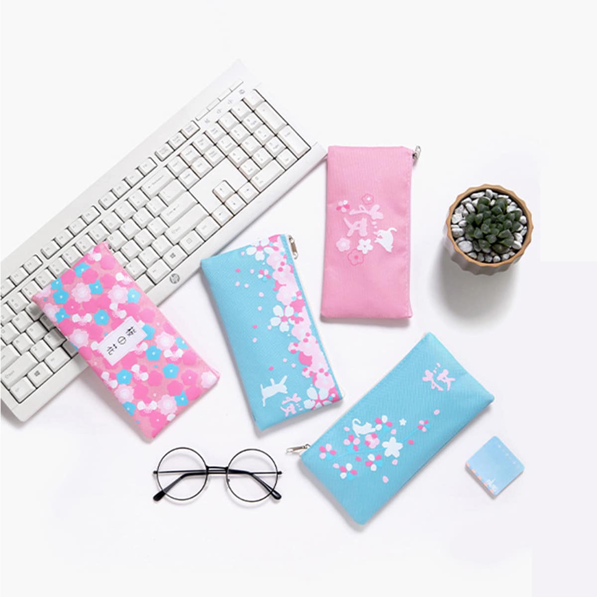 

1pc Flower Print Random Pencil Bag, Multicolor