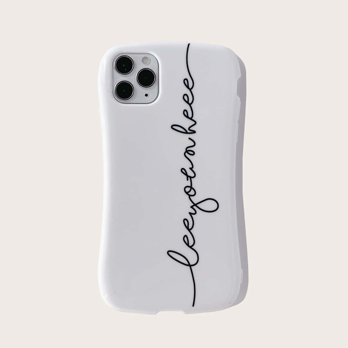 

Slogan Graphic iPhone Case, White