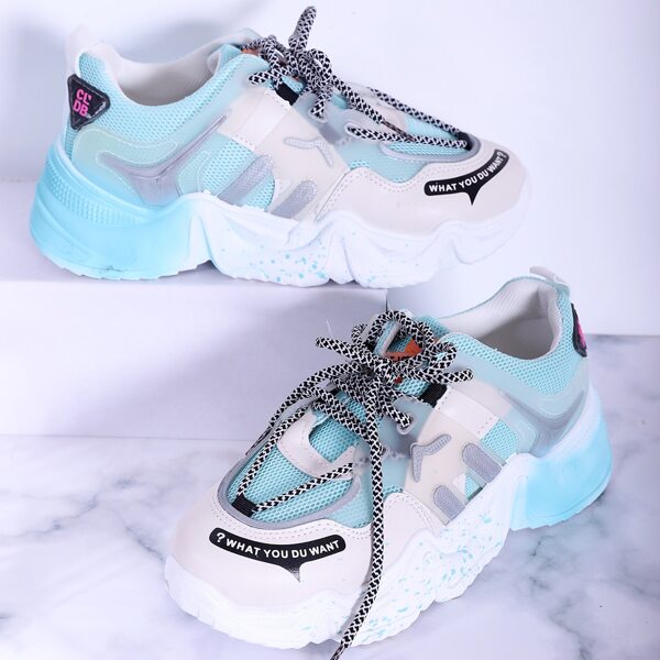 

Lace-up Front Gradient Chunky Sneakers, Multicolor