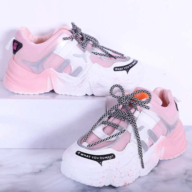 

Lace-up Front Gradient Chunky Sneakers, Multicolor