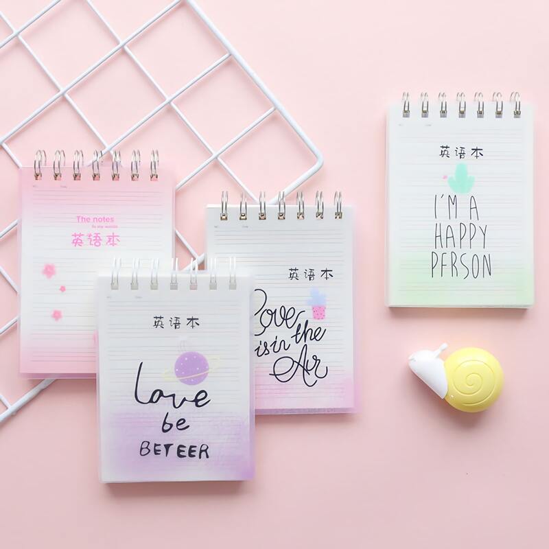 

1pack Slogan Graphic Cover Random Notebook, Multicolor