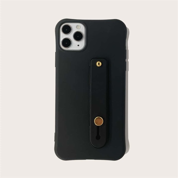 

Plain Strap iPhone Case, Black