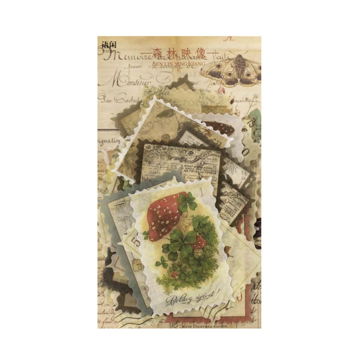 

60pcs Stamp Design Random Sticker, Multicolor