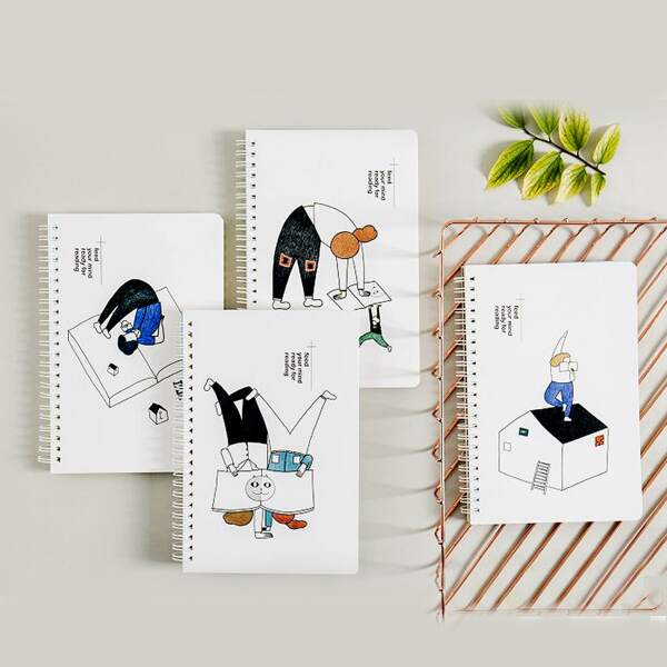 

1 пакет рисунка графическая обложка Случайная тетрадь, Белые