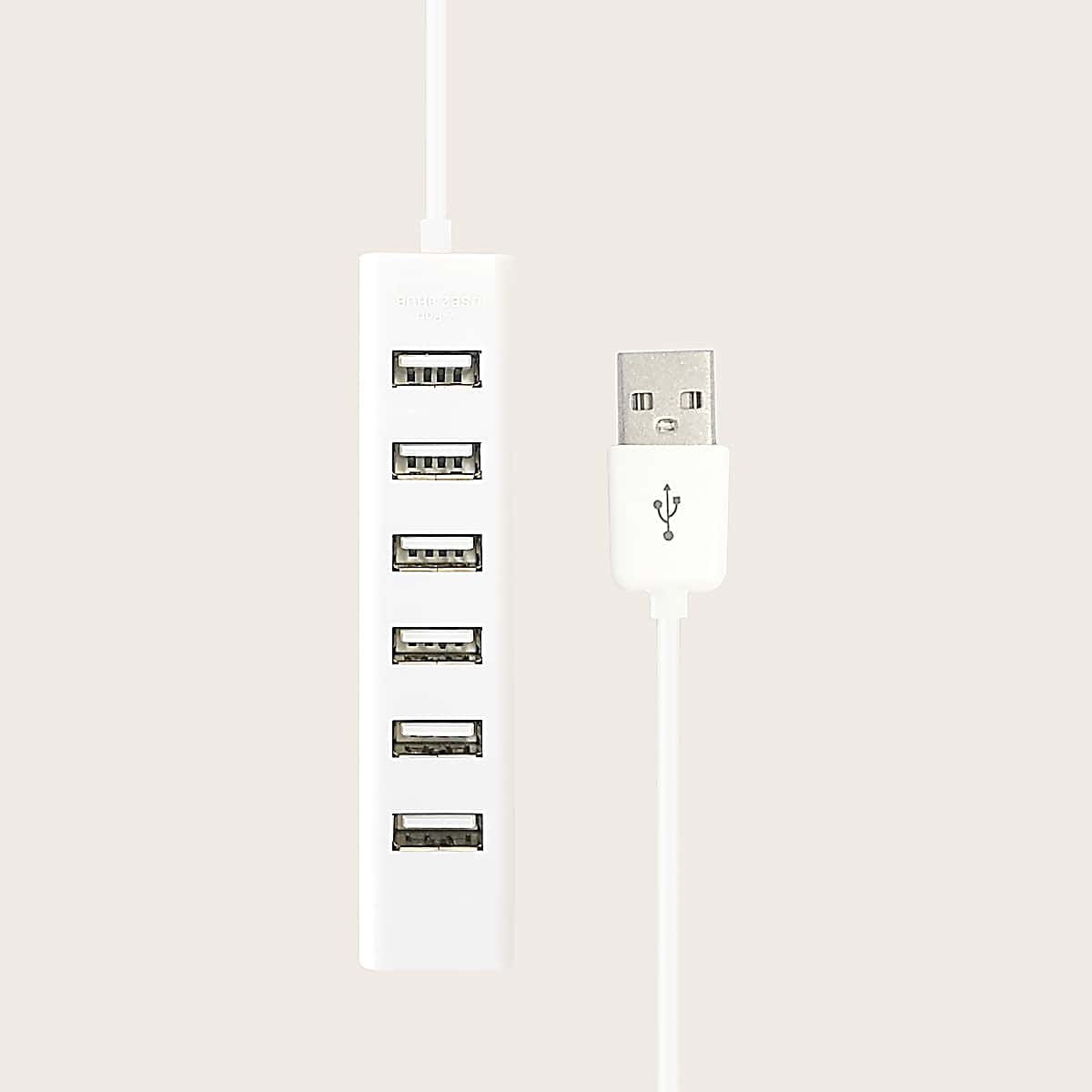

1pc 6 Port Phone Cable, White