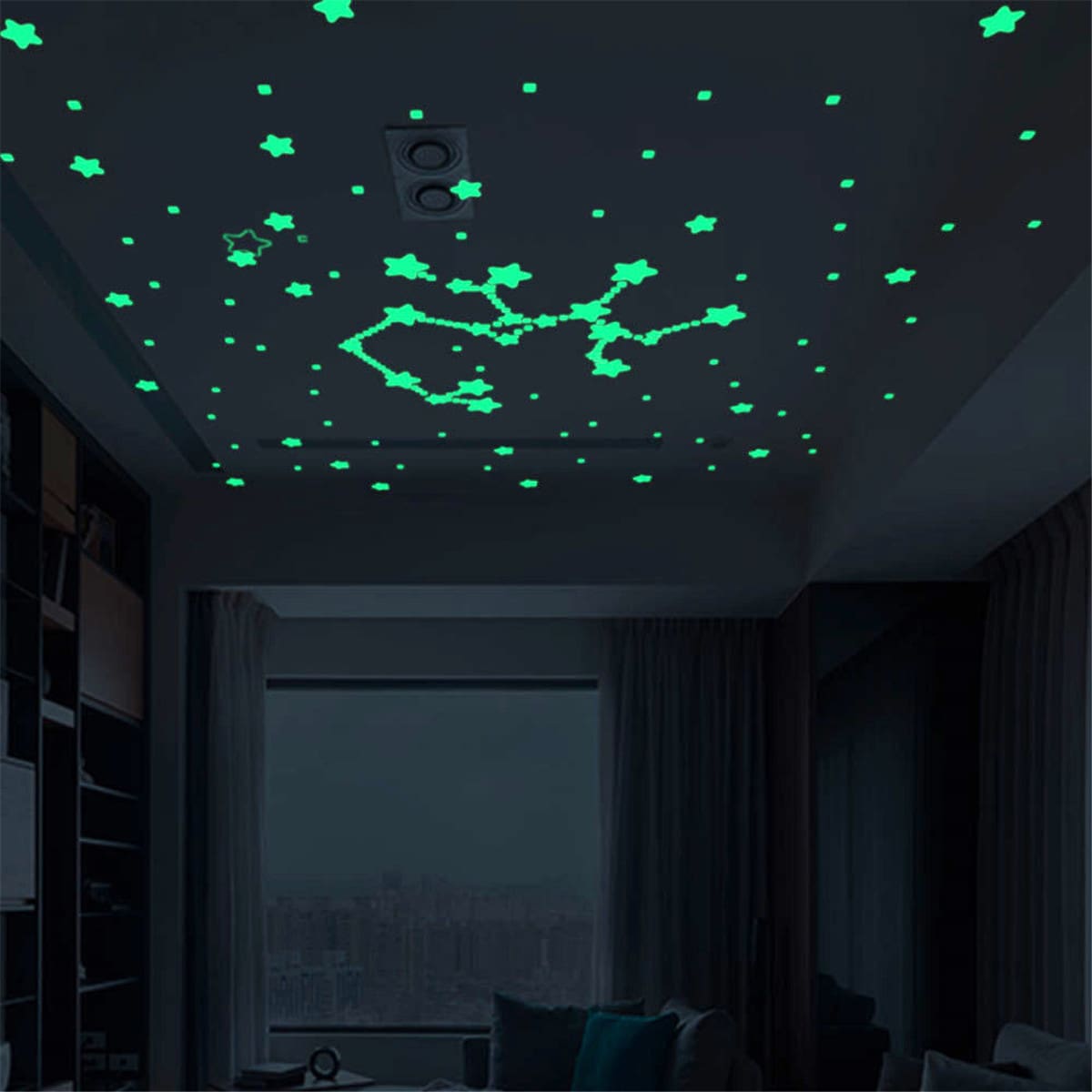 

Luminous Star Wall Sticker, Green