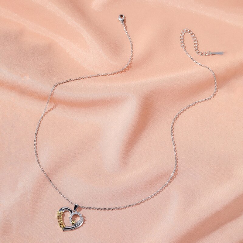 

Heart Charm Necklace, Silver