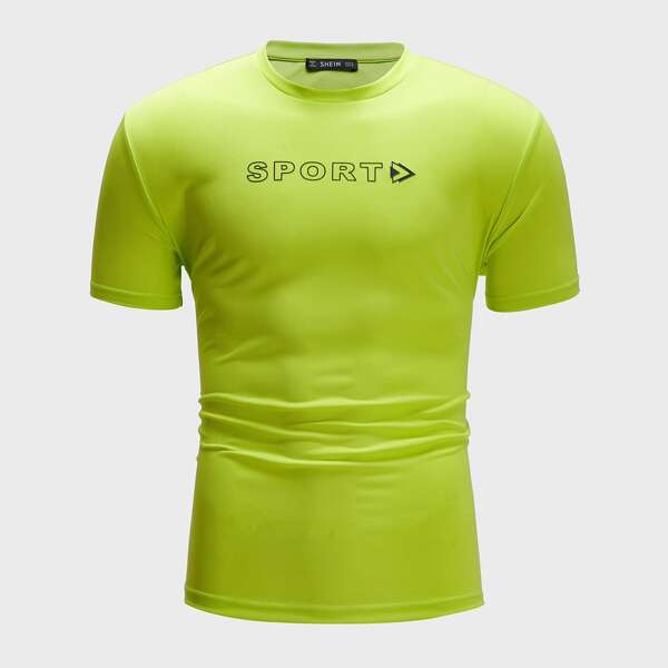 

Men Letter Graphic Top, Green