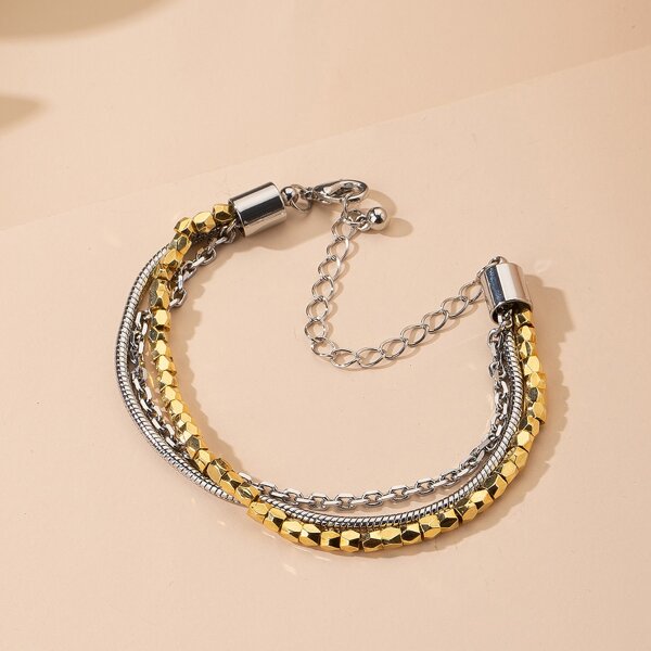 

Layered Chain Bracelet, Multicolor