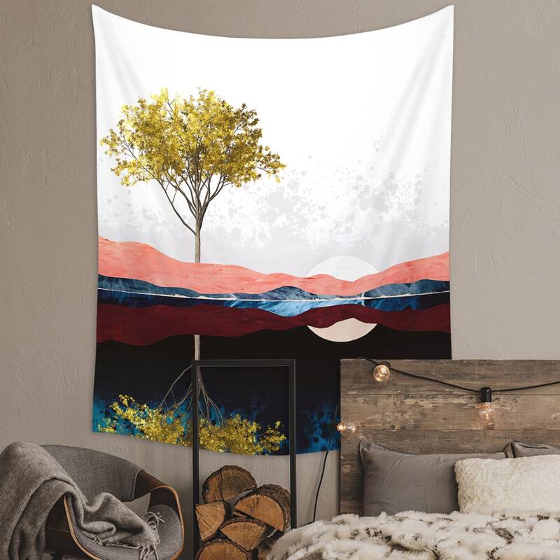 

Tree Print Tapestry, Multicolor