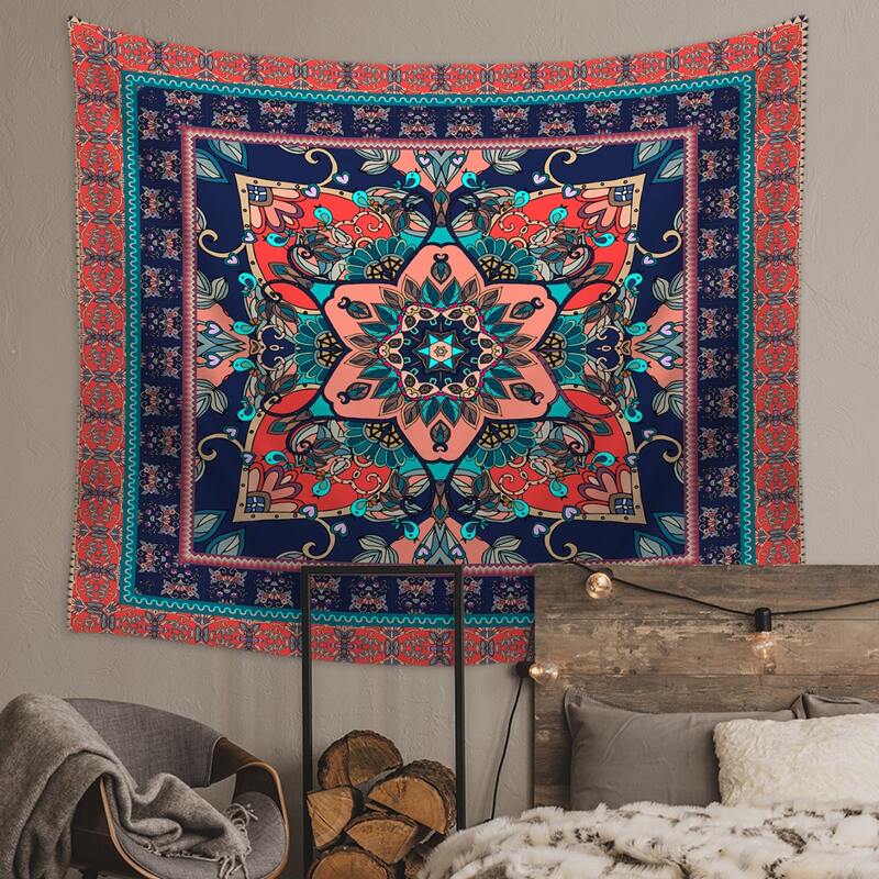

Vintage Flower Print Tapestry, Multicolor