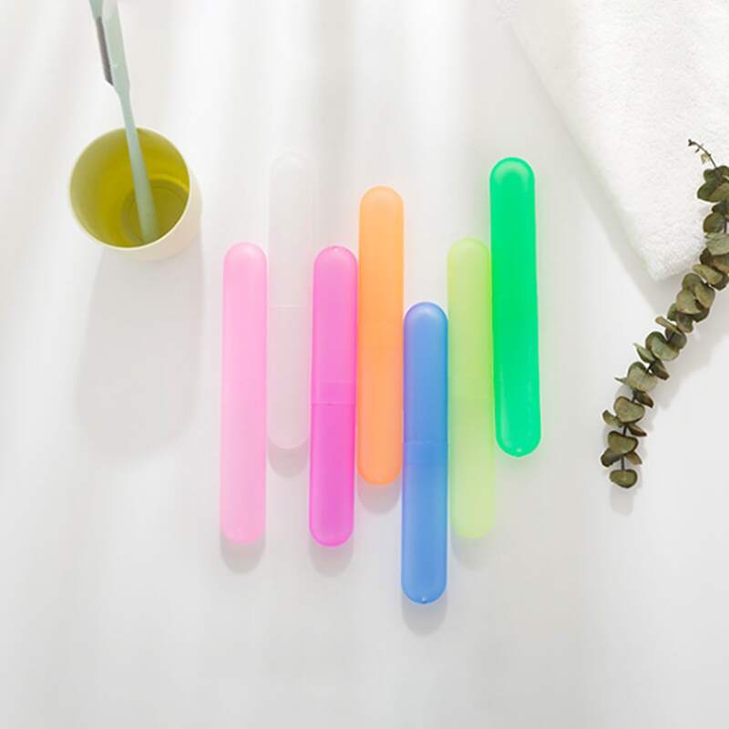 

2pcs Travel Random Toothbrush Storage Box, Multicolor