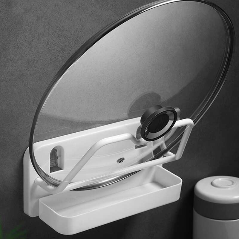 

1pc Wall Mounted Pot Lid Holder, Multicolor