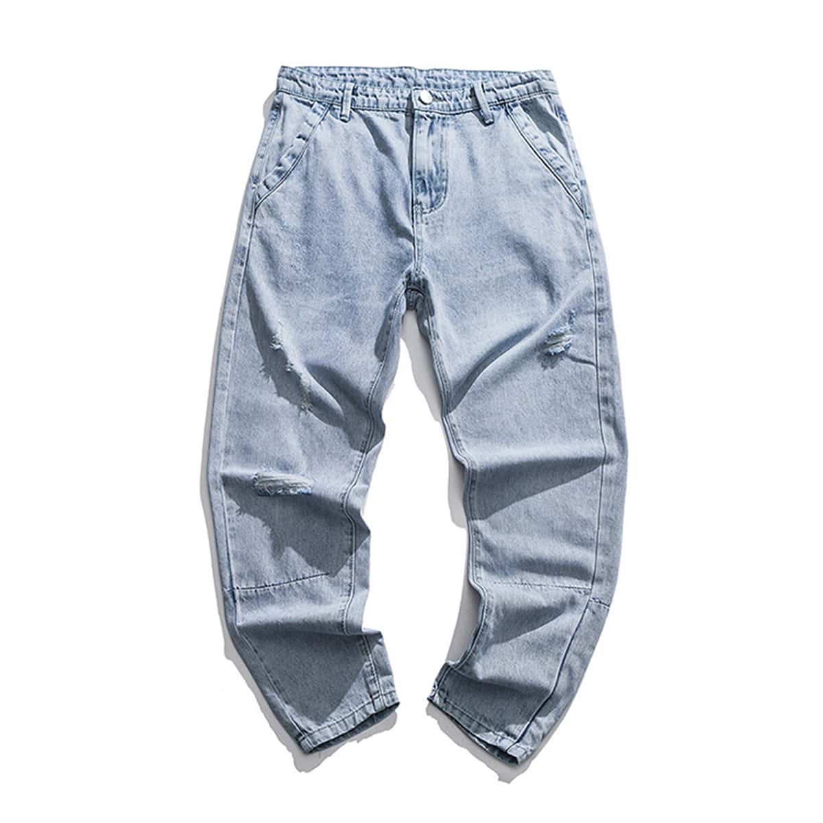 

Guys Ripped Slant Pocket Jeans, Blue