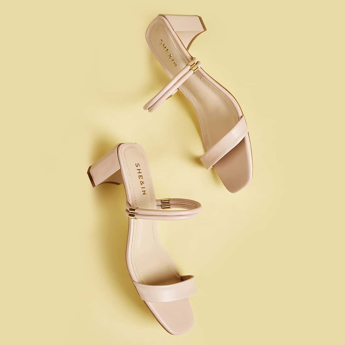 

Open Toe Chunky Heels, Pink