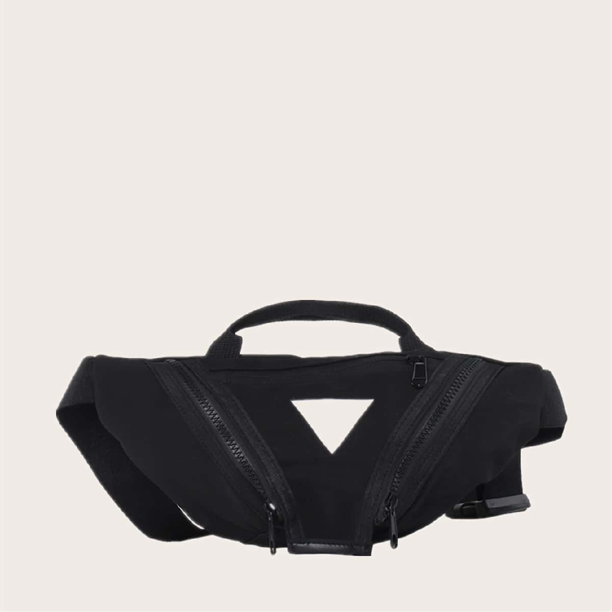 

Guys Geometric Graphic Fanny Pack, Black