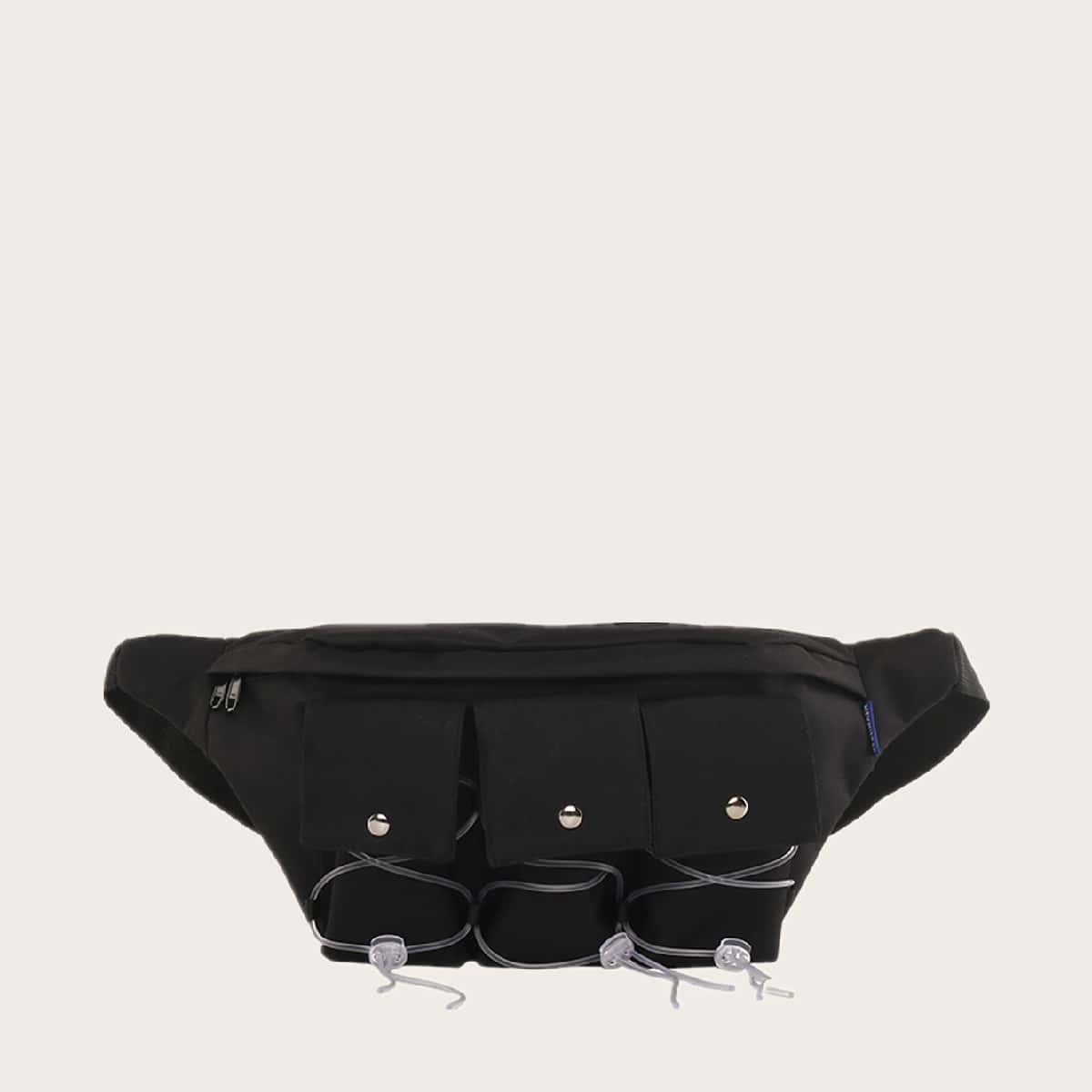 

Guys Pocket Front Fanny Pack, Black