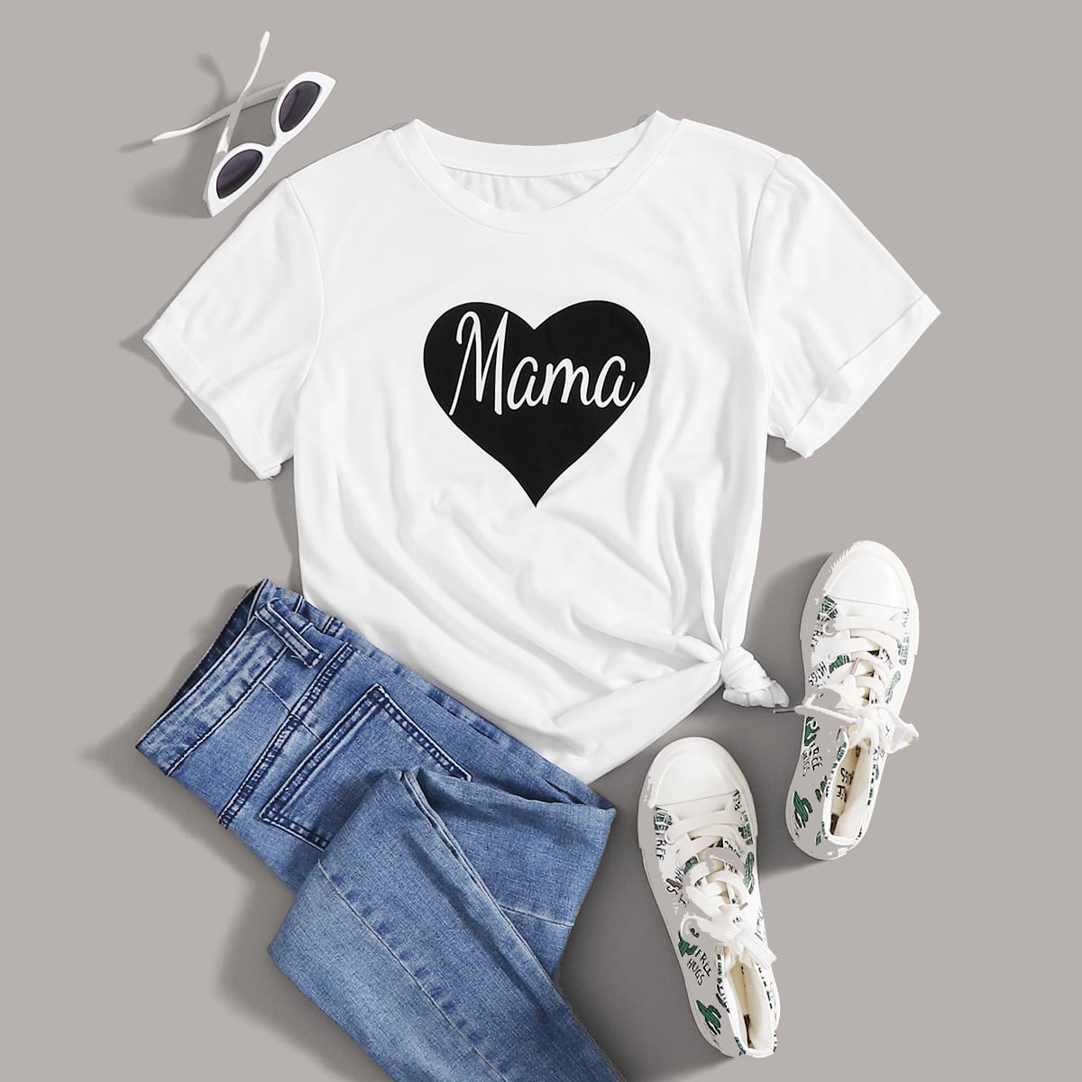 Heart & Letter Graphic Tee thumbnail
